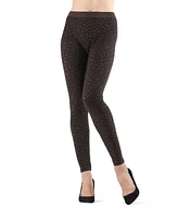 MeMoi Women's Gobi Unique Mudcrack Snakeskin Cotton Blend Leggings