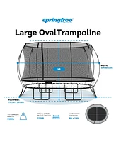 Springfree Trampoline Kids Outdoor Large Oval 8 x 13' Trampoline with Enclosure