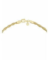 And Now This Silver Plated or 18k Gold Brass Twisted Chain Necklace