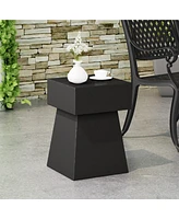 Streamdale Furniture Modern Concrete Pedestal Side Table