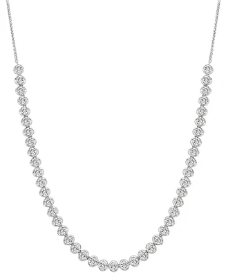 Diamond Four-Claw 17" Collar Necklace (4 ct. t.w.) in 14k White Gold, Created for Macy's