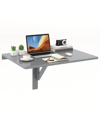 Slickblue Space-Saving Wall Mounted Folding Table for Compact Rooms