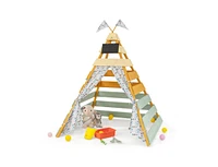 Slickblue Triangle Hideaway Playhouse with Removable Chalkboard for Indoor and Outdoor