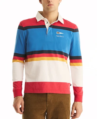 Nautica Men's Long Sleeve Colorblocked Rugby Shirt