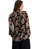 Lucy Paris Women's Femine Floral-Print Blouse