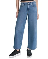 Dkny Jeans Petite High-Rise Wide-Leg