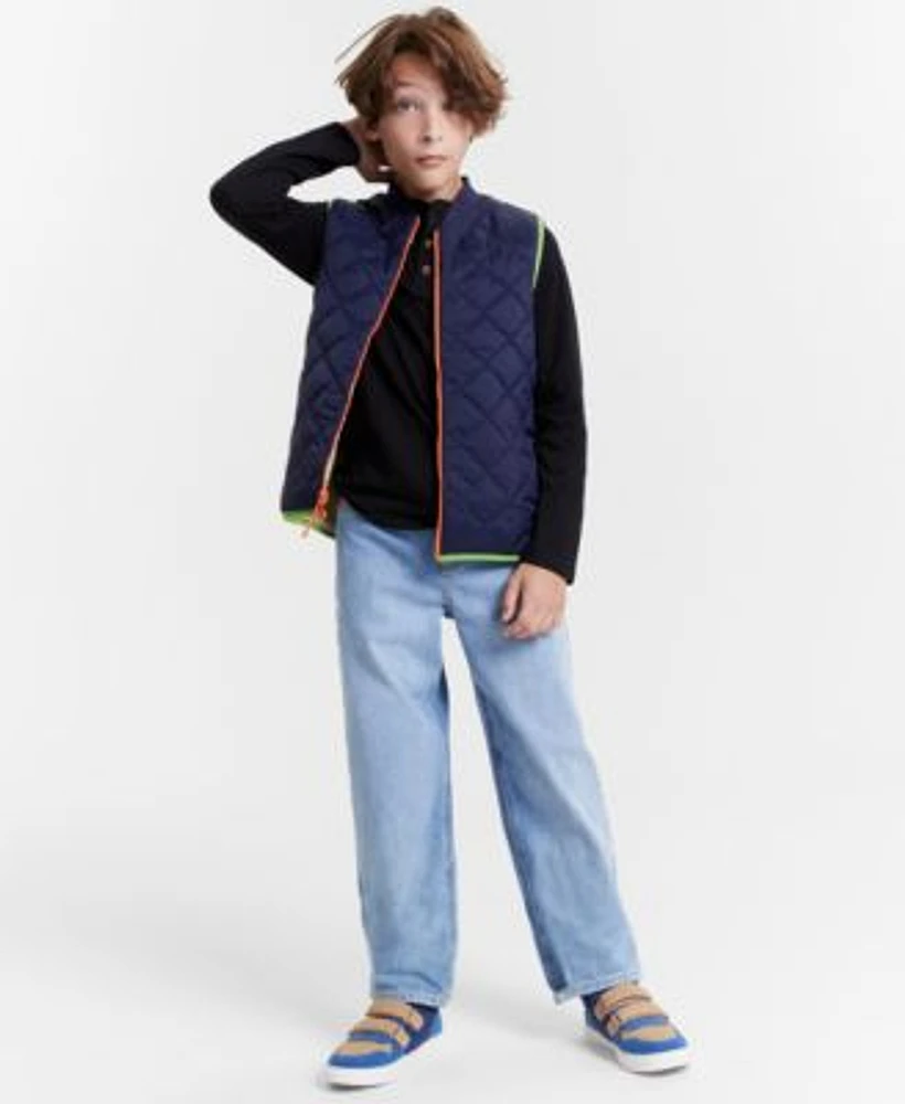 Epic Threads Little Big Boys Reversible Vest Henley Shirt Relaxed Jeans Created For Macys