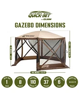 Clam Quick Set Escape Pop Up Camping Outdoor Canopy Gazebo Shelter with 6 Panels