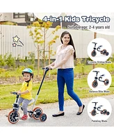 Slickblue 4-in-1 Kids Trike Bike with Adjustable Parent Push Handle and Seat Height