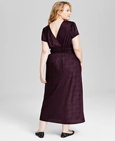 And Now This Trendy Plus Lace-Trim Empire-Waist Dress, Created for Macy's