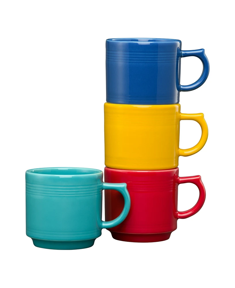 Fiesta Vibrant 16 Oz. Stackable Mugs, Set of 4