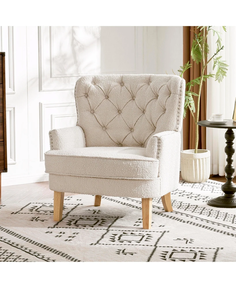 Simplie Fun Vintage Rivet Club Chair: Comfort And Style For Your Home