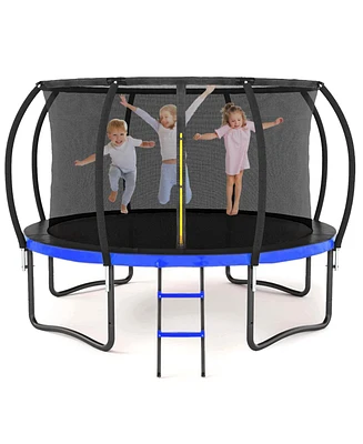 Streamdale Furniture 14FT Outdoor Trampoline with Safety Net, Ladder