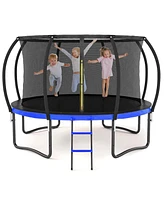 Simplie Fun 14FT Outdoor Trampoline with Safety Net, Ladder