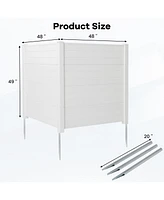 2 Pack 48 Inches L x 49 Inches H Air Conditioner Fences with Sturdy Metal Ground Stakes