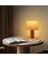 Mia 15.75" Midcentury Led Table Lamp with Maple Wood Base