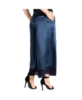 Standards & Practices Women's Chiffon A-line Crop Sateen Pants