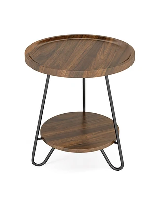 Tribesigns Set of 2 Round Side Table,