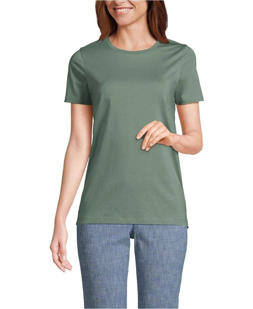 Lands' End Women's Petite Relaxed Supima Cotton Crew Neck T-Shirt