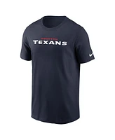 Nike Men's Navy Houston Texans Wordmark Essential T-Shirt