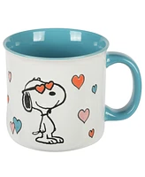 Peanuts Mothers Love 4 Pack Large 21 Oz Camper Stoneware Mugs