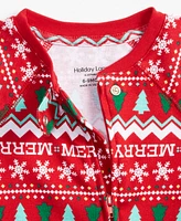 Holiday Lane Infant Merry Mix It Cotton Matching Family Pajamas Onesie, Created for Macy's