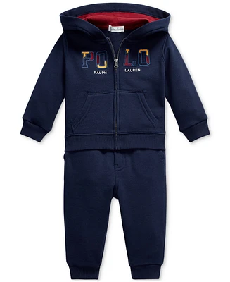 Polo Ralph Lauren Baby 2-Pc. Full-Zip Fleece Hoodie & Pants Set