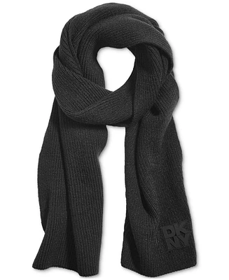 Dkny Women's Ribbed Logo-Patch Scarf