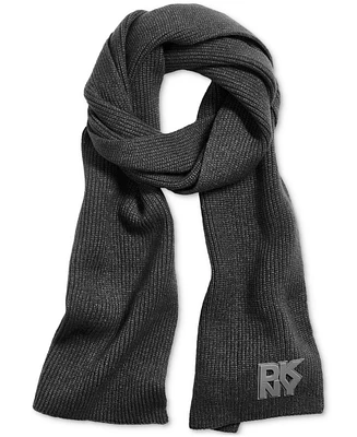 Dkny Women's Ribbed Logo-Patch Scarf