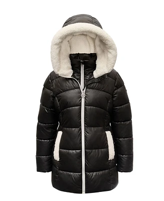 Michael Kors Big Girls Stadium Puffer Jacket with Bib