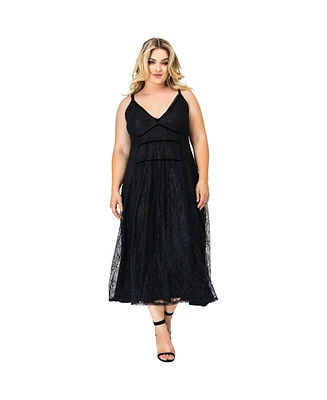 Standards & Practices Plus Lace Maxi Slip Dress