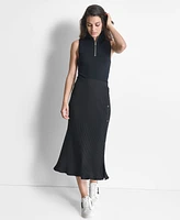 Dkny Women's Ribbed Flare Skirt