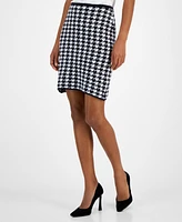 Hugo Women's Sorperia Houndstooth-Print Pull-On Skirt