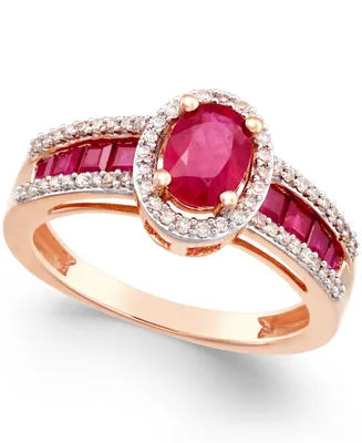 Ruby (1-3/4 ct. t.w.) and Diamond (1/4 ct. t.w.) Ring in 14k Gold