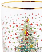 Spode Christmas Tree Polka Dot Double Old-Fashioned Glasses, Set of 4