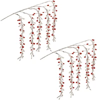 Slickblue Set of 2 Hanging Berry Branches – Perfect for Seasonal and Holiday Decor