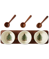 Spode Christmas Tree Polka Dot 7 Piece Condiment Set