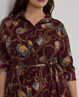 Lauren Ralph Plus Printed Shirtdress