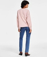 Levis Womens Leo Raw Cut Crewneck Sweatshirt 501 Jeans