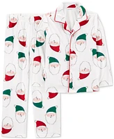 Carter's Little & Big Kids Santa Fleece Coat-Style Pajamas, 2 Piece Set