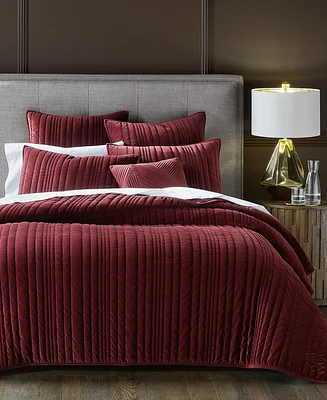 Hotel Collection Channeled Velvet 3-Pc. Coverlet Set, Full/Queen, Created for Macy's