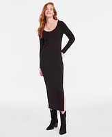 On 34th Women's Scoop-Neck Rib-Knit Maxi Dress, Created for Macy's