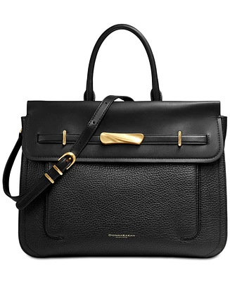 Donna Karan Oceanside Top Handle Leather Satchel