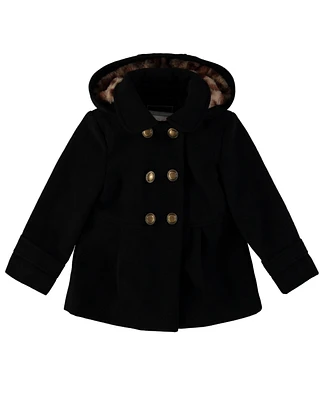 S Rothschild & Co Baby Girls Double Breasted Faux Wool Coat