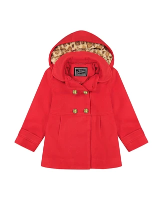 S Rothschild & Co Baby Girls Double Breasted Faux Wool Coat