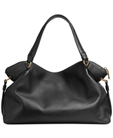 Donna Karan Glenwood Top Handle Leather Satchel with Tassel Detail