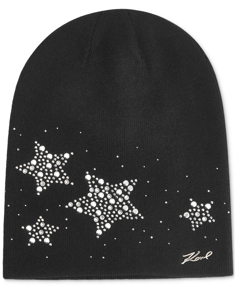 Karl Lagerfeld Paris Women's Sparkle Stars Beanie