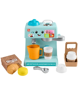 Fisher-Price Laugh Learn Learn Serve Coffee Cafe Toddler Electronic Toy, 10 Play Pieces - Multi