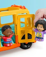 Fisher-Price Little People School Bus Musical Toddler Toy Vehicle with 2 Figures - Multi