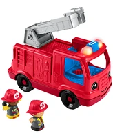 Fisher-Price Little People Fire Truck Musical Toddler Toy with Lights Sounds 2 Figures - Multi